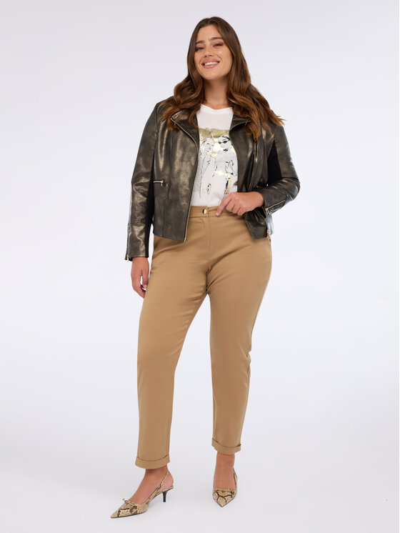 Fiorella Rubino Fiorella Rubino Pantaloni di tessuto P026T005229N002 Crema Regular Fit