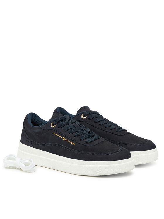 Tommy Hilfiger Tommy Hilfiger Sneakersy Modern Court Sneaker Nubuck FW0FW08462 Tmavomodrá