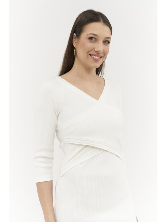 Ciepielewska Ciepielewska Sukienka codzienna ANGELA Biały Flattering Fit