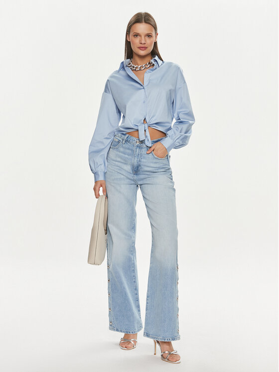 Guess Guess Srajca W4RH59 WE2Q0 Modra Slim Fit