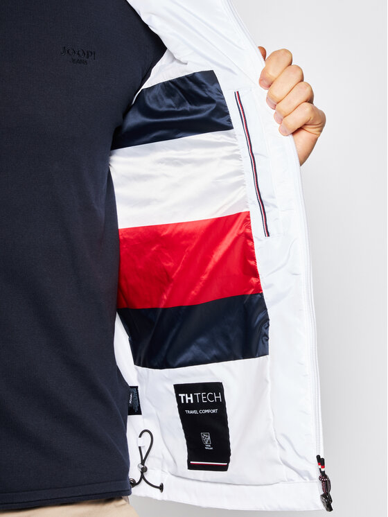 Tommy Hilfiger Tommy Hilfiger Kurtka przejściowa Light Weight Hooded MW0MW12216 Biały Regular Fit