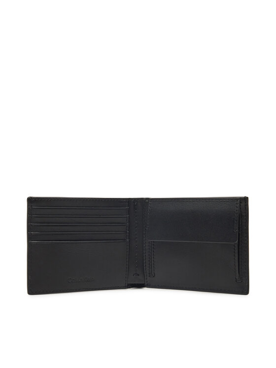 Calvin Klein Calvin Klein Vīriešu maks Modern Bus Bifold 5Cc W/Coin K50K512867 Melns