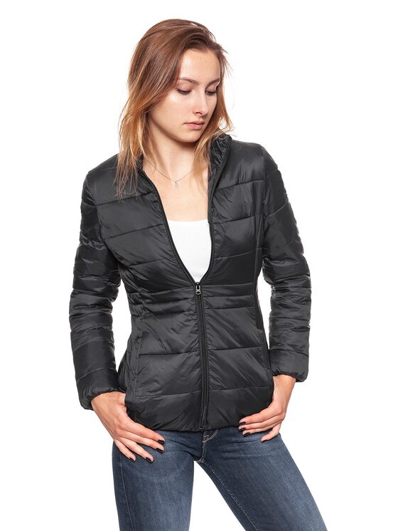 Wrangler Wrangler Kurtka damska PUFFER Czarny Regular Fit