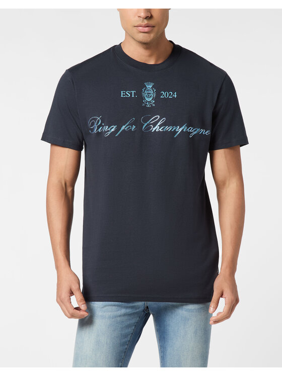 PHILIPP PLEIN PHILIPP PLEIN T-Shirt 26147 Granatowy Regular Fit