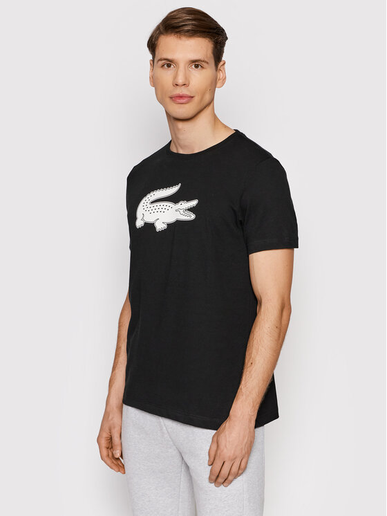Lacoste Lacoste Тишърт TH2042 Черен Regular Fit