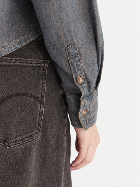 Guess Jeans Guess Jeans džínová košile W5BH0D D5M8E Modrá Relaxed Fit