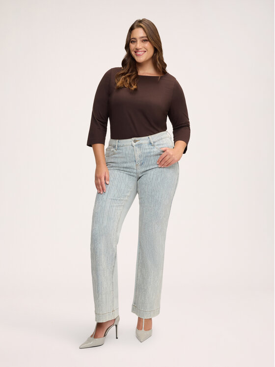 Fiorella Rubino Fiorella Rubino Jeans P40NT005465N004 Turchese Flare Fit