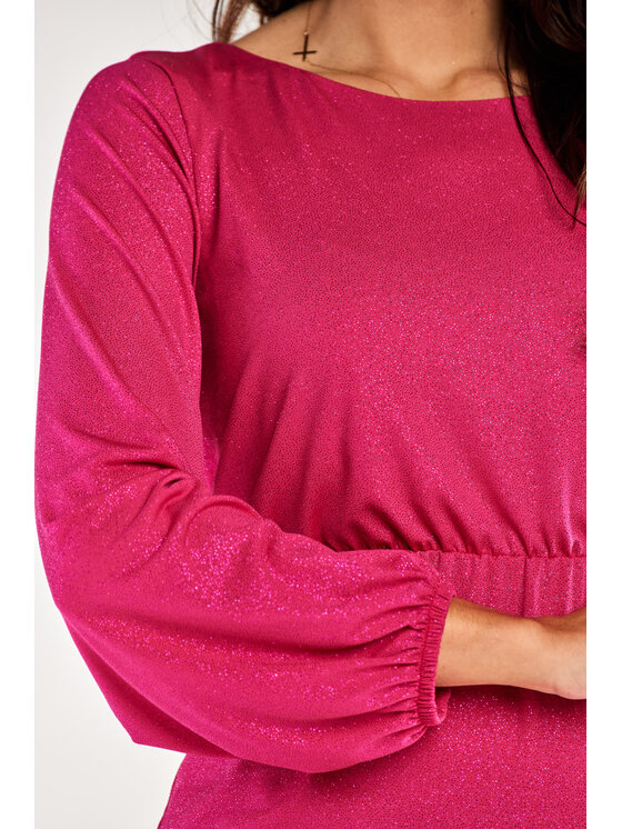 Awama Awama Večerní šaty A551 Fialová Basic Fit