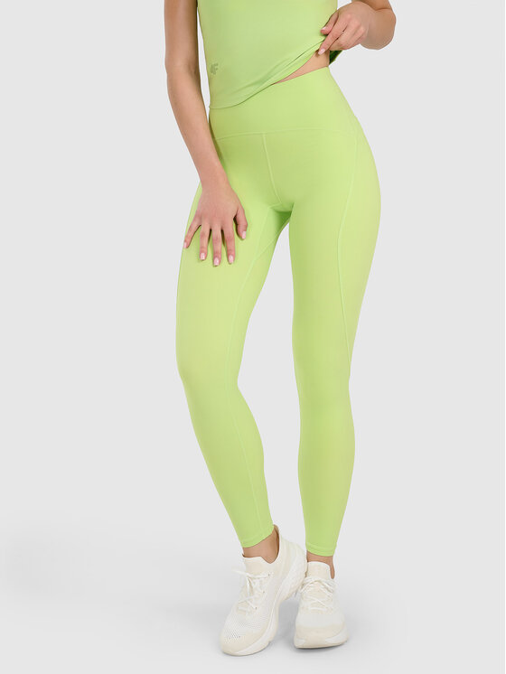 4F 4F Legginsy TRAINING Zielony Slim Fit