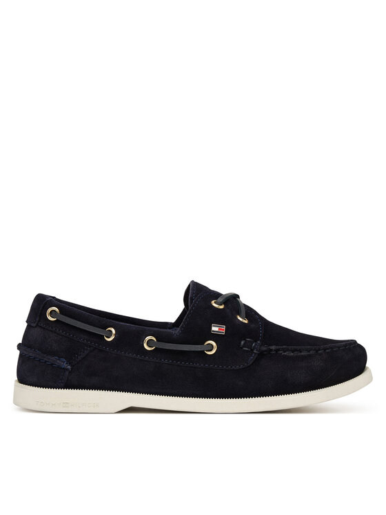 Tommy Hilfiger Tommy Hilfiger Mocasini Hilfiger Suede Boat Shoe FW0FW09338 Bleumarin
