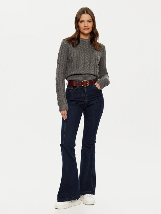 Guess Jeans Guess Jeans Пуловер W4BR13 Z3HN2 Сив Regular Fit