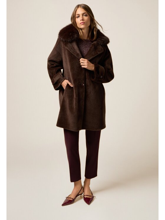 Oltre Oltre Cappotto invernale 0083J000126N022 Marrone Baggy Fit