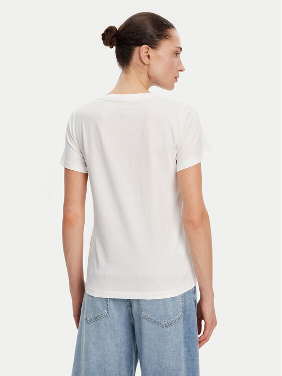 Guess Jeans Guess Jeans Marškinėliai W5GI26 J1314 Balta Regular Fit