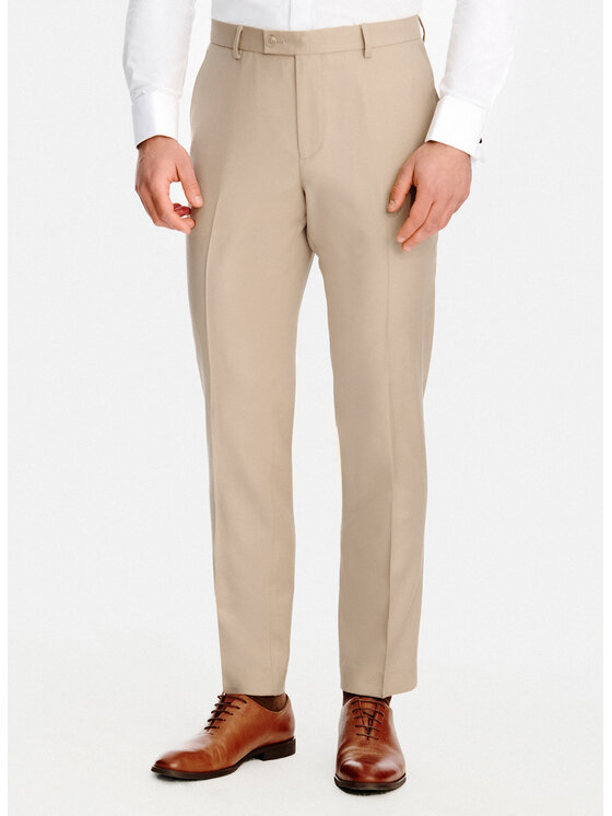 Pako Lorente Pako Lorente Spodnie garniturowe P26SP-6G-002 Beżowy Slim Fit