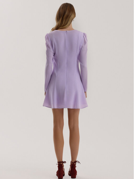 MARI PRETI MARI PRETI Sukienka koktajlowa Baby Doll Fioletowy Regular Fit