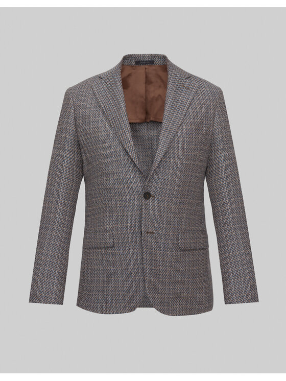 Borgio Borgio Marynarka SIRMIONE SZ Szary Slim Fit