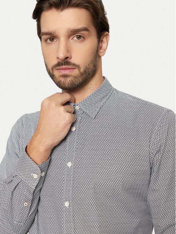 Jack & Jones Jack & Jones Košile Matheo 12261090 Šedá Slim Fit