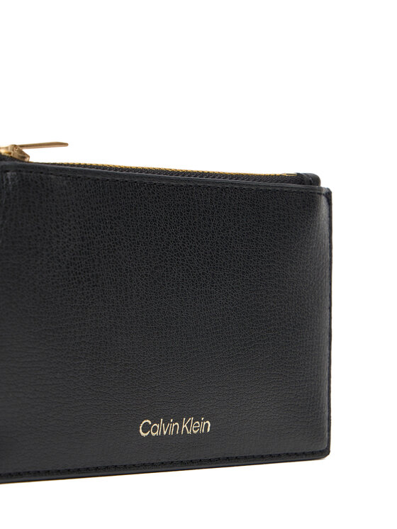 Calvin Klein Calvin Klein Великий жіночий гаманець Foil Logo Top Zip Cardcase LV04F1090G Чорний