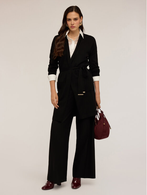 Motivi Motivi Cardigan M418W003512N033 Nero Regular Fit