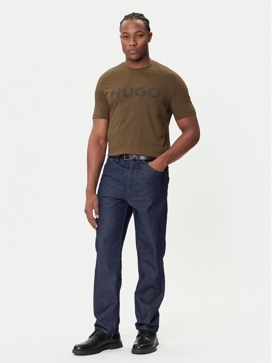 HUGO HUGO Футболка Dulivio 50542737 Хакі Regular Fit