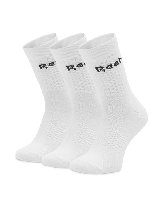 Set de 3 perechi de șosete medii unisex Reebok Art Core Mid Crew So GH0332 Alb