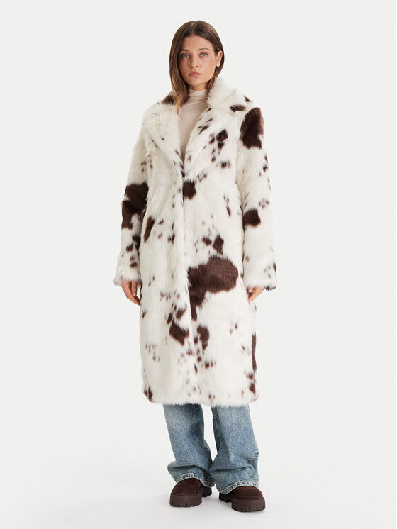 Vero Moda Futro Crystal 10343568 Beżowy Loose Fit