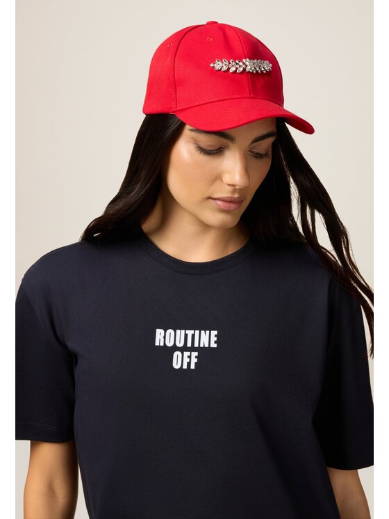 Oltre Oltre T-shirt G054J004422N034 Blu Boxy Fit