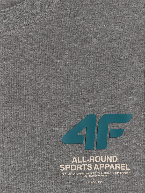 4F 4F T-Shirt COMMERCIAL 12 Szary Regular Fit