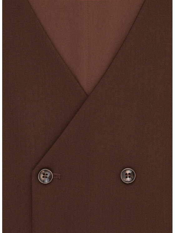 Pako Lorente Pako Lorente Kamizelka P25WF-8X-010 Brązowy Slim Fit