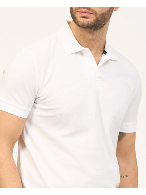 BOSS BOSS Polo 50507583-100 Biały Regular Fit