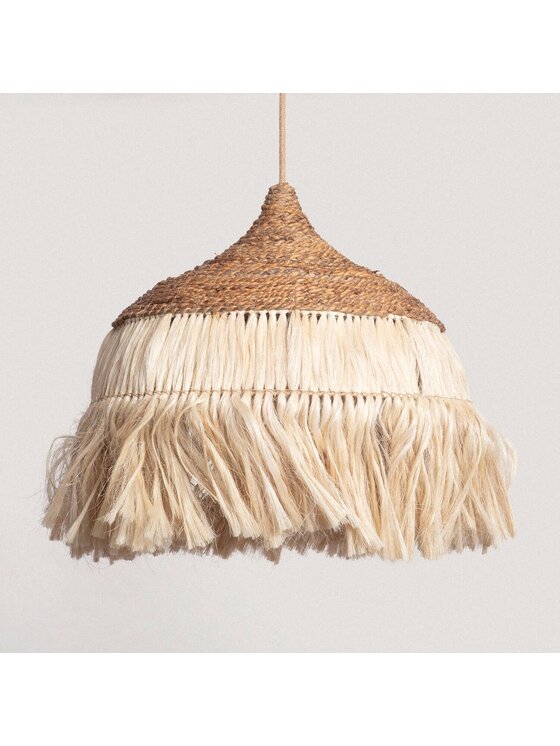 Lampa MIAhome, wisząca rattanowa naturalna Iluzza Ø40