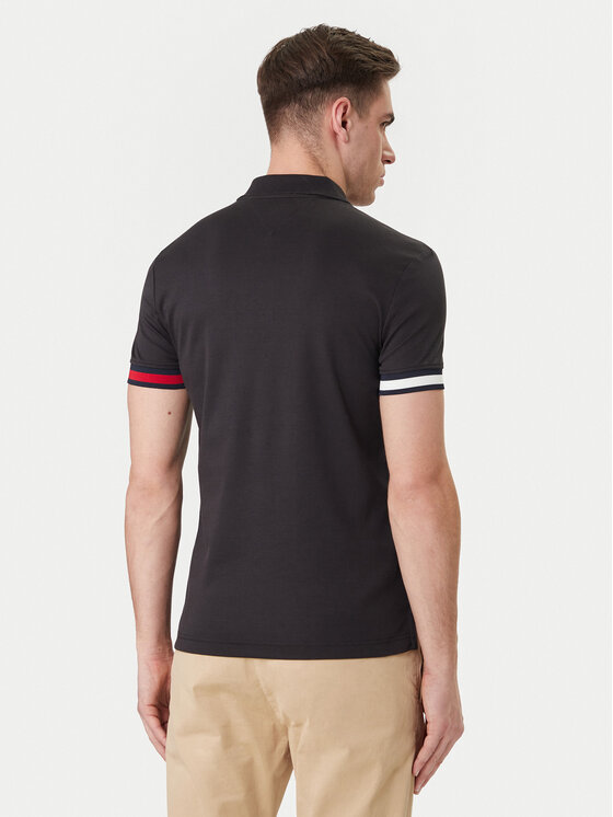 Tommy Hilfiger Tommy Hilfiger Polo marškinėliai MW0MW42743 Juoda Slim Fit