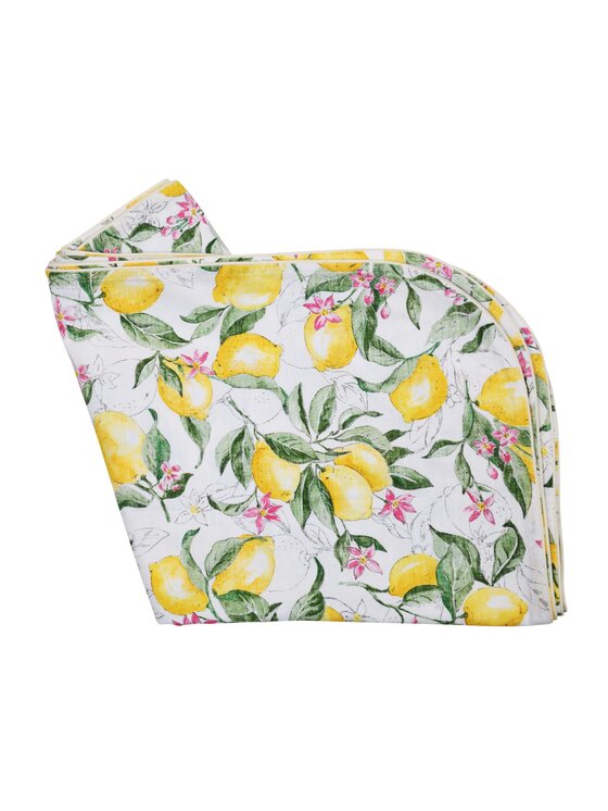 Roseberry Home Roseberry Home Obrus z motywem cytryn z wypustką Lemonade Żółty
