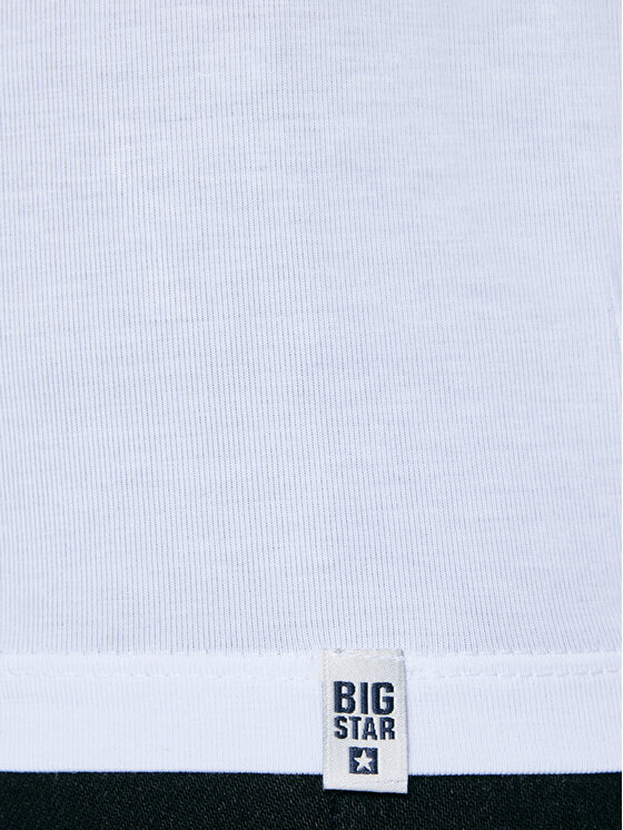 BIG STAR BIG STAR T-Shirt SUPICLASSICA Biały Slim Fit