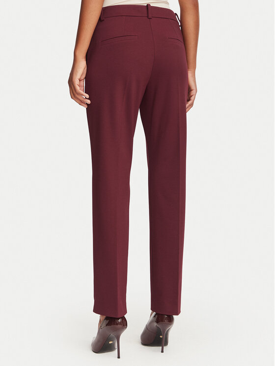 Marella Marella Spodnie materiałowe Paese 2623786034 Bordowy Regular Fit