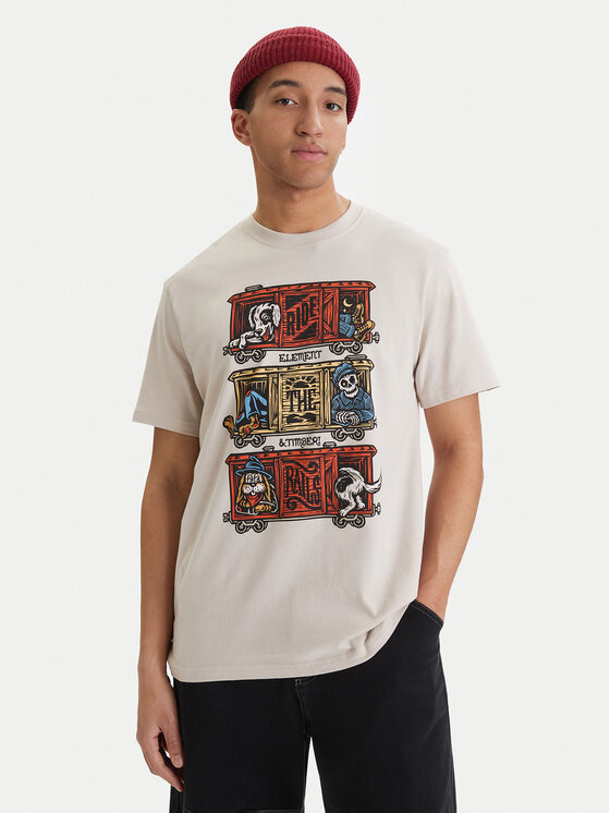 Element Element T-shirt Timber Boxcar ELYZT00574 Bež Regular Fit