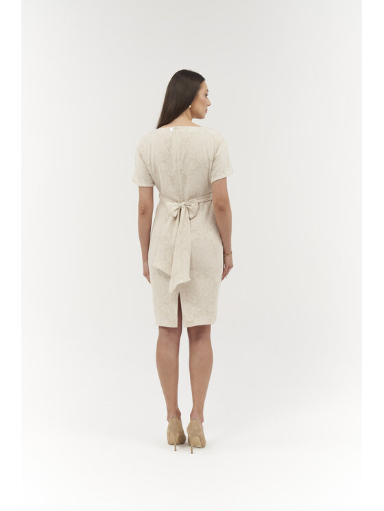 Ciepielewska Ciepielewska Sukienka NINA Beżowy Flattering Fit