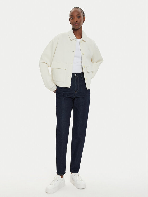 Calvin Klein Jeans Calvin Klein Jeans Prechodná bunda J20J223770 Écru Regular Fit