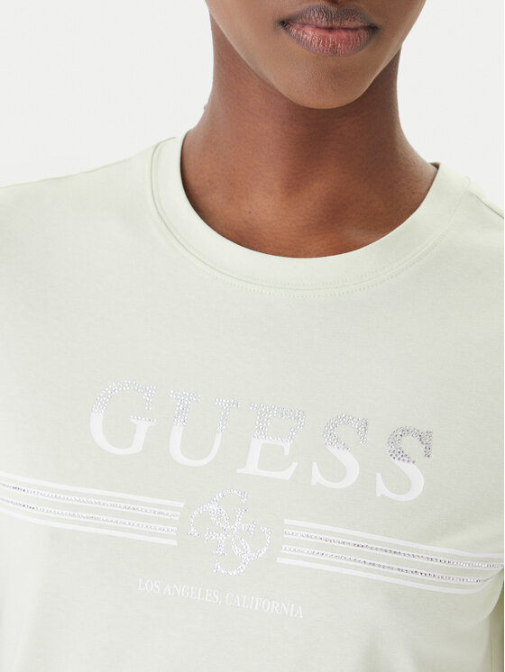 Guess Guess T-Shirt V6GI07 K2968 Zielony Regular Fit