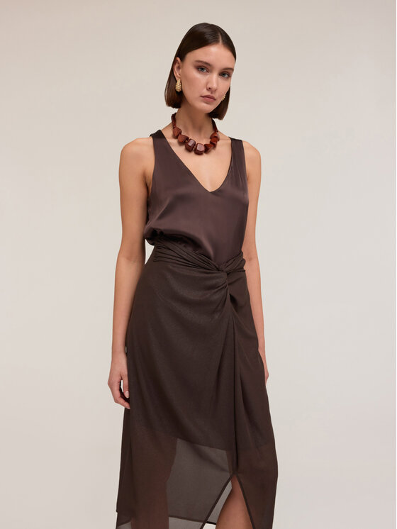 Motivi Motivi Koszula D725Q000442N022 Brązowy Regular Fit