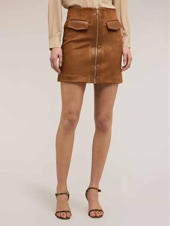 Motivi Motivi Minigonna 1013Q001176N022 Marrone Regular Fit