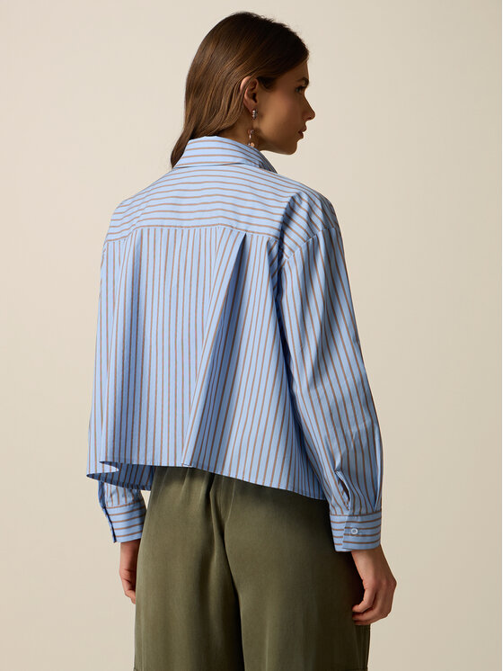 Oltre Oltre Camicia 5087J000925N0R4 Turchese Boxy Fit