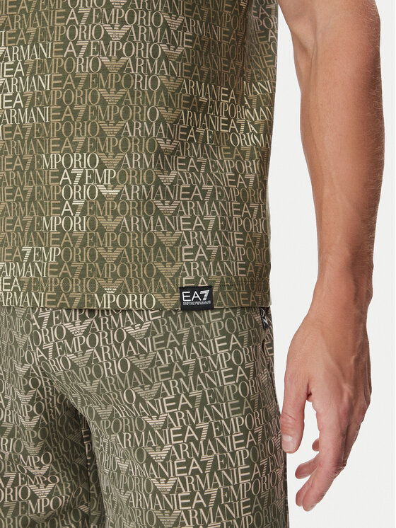 EA7 Emporio Armani EA7 Emporio Armani Тишърт 7M002819 AF12874 F7011 Зелен Regular Fit