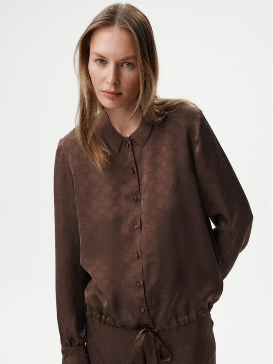 MARI PRETI MARI PRETI Blusa Monogram M Weekend Marrone Regular Fit