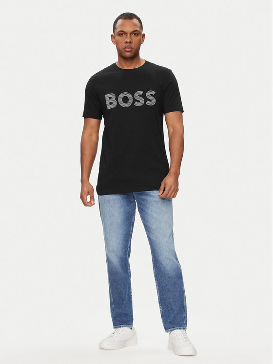 BOSS Boss T-särk Teebossrete 50495719 Must Regular Fit