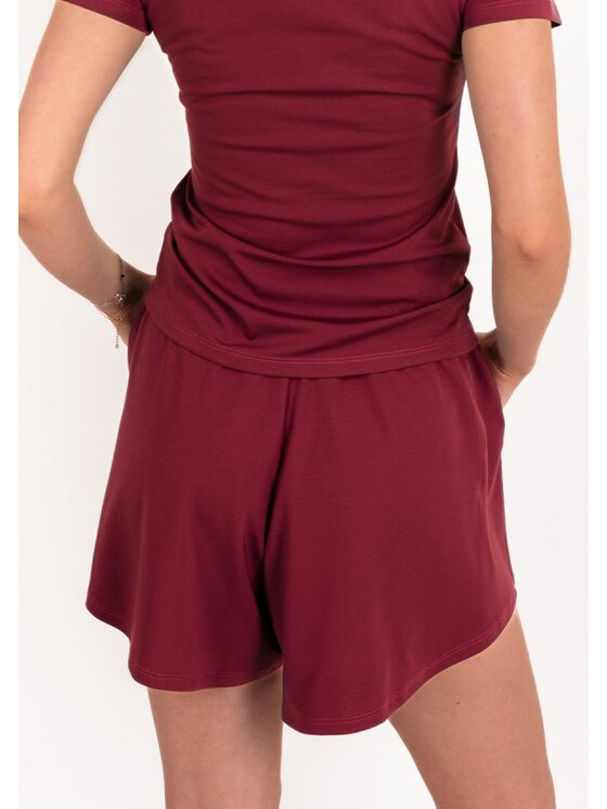 DKaren Sport DKaren Sport Szorty sportowe EQ31 Bordowy Classic Fit