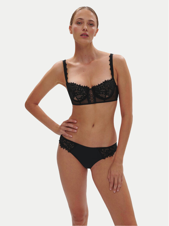 Simone Pérèle Simone Pérèle Pusiau dengta (balcony bra) liemenėlė Mystic 1D3330 Juoda