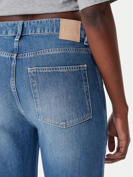 BOSS BOSS Jeans hlače 50529919 Modra Straight Fit