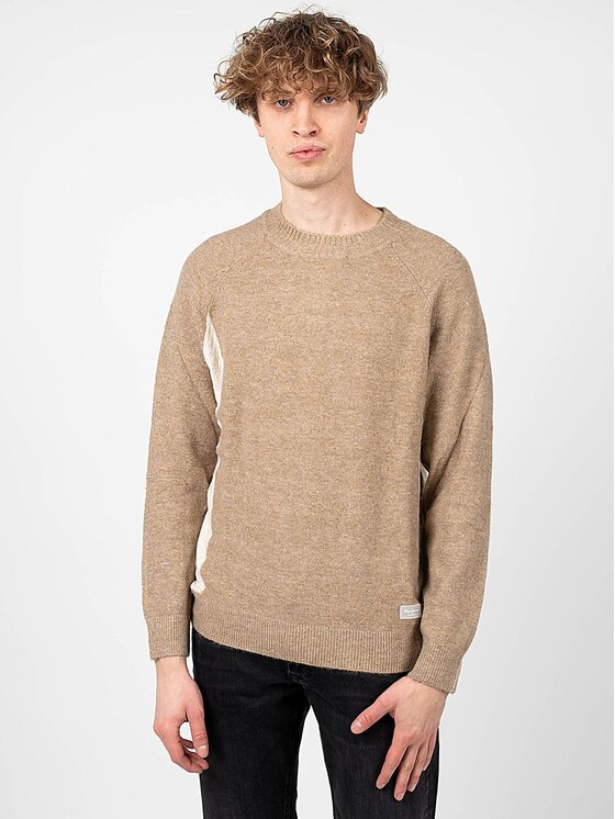 Pepe Jeans Pepe Jeans Sweter PM702273 | Monroi Beżowy Regular Fit