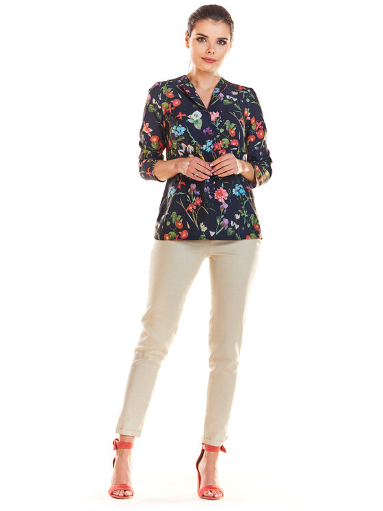 Infinite You Infinite You Bluzka M193 Granatowy Basic Fit